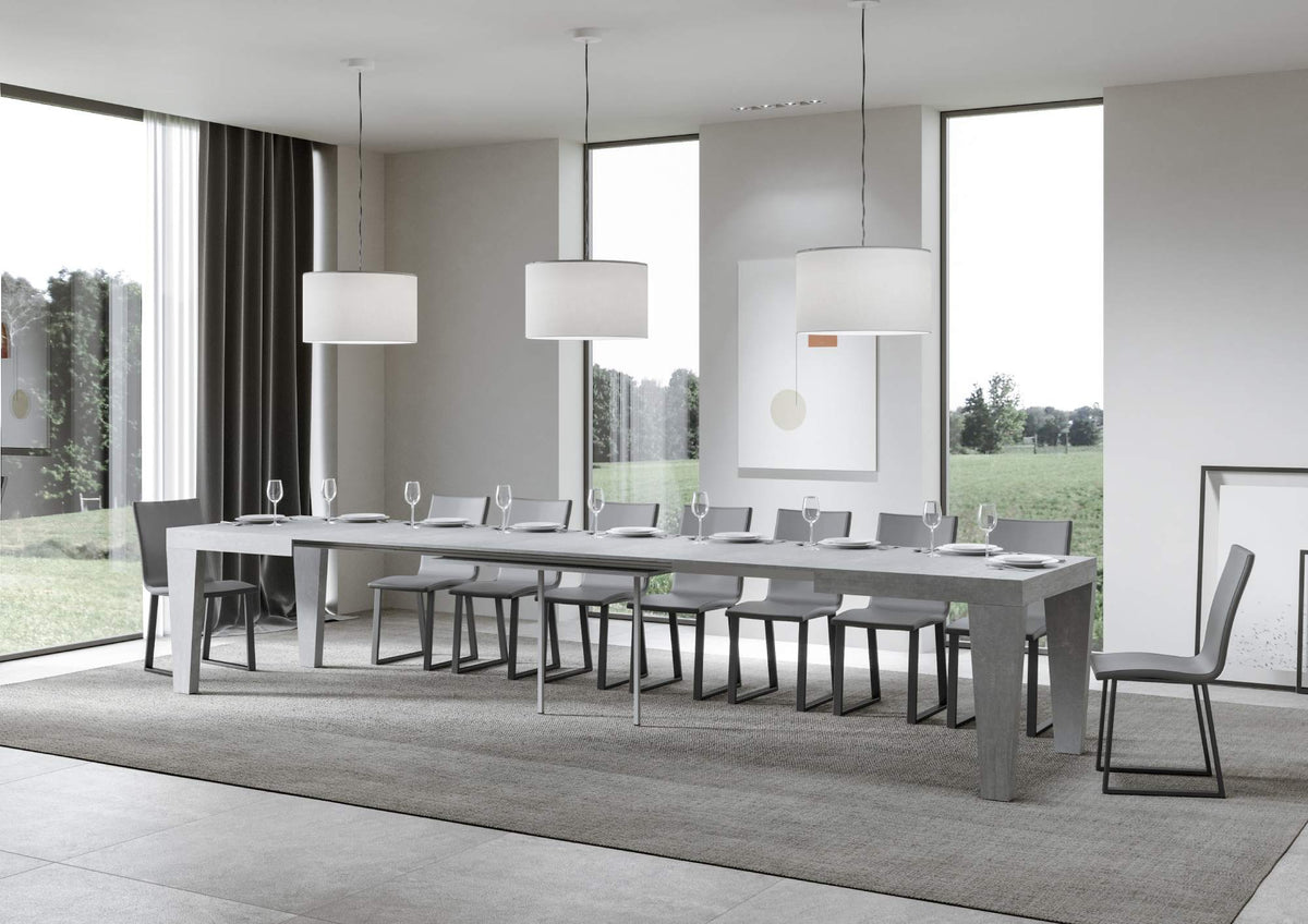 Tavolo allungabile 90x160/420 cm Scorzè Cemento