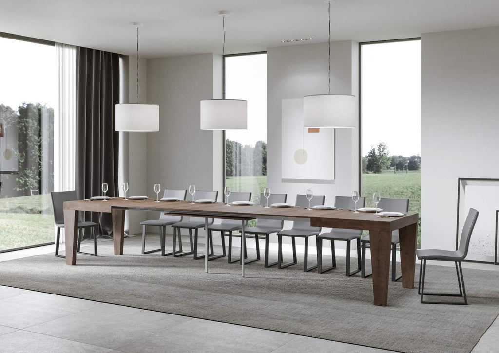 Tavolo allungabile 90x130/390 cm Scorzè Noce