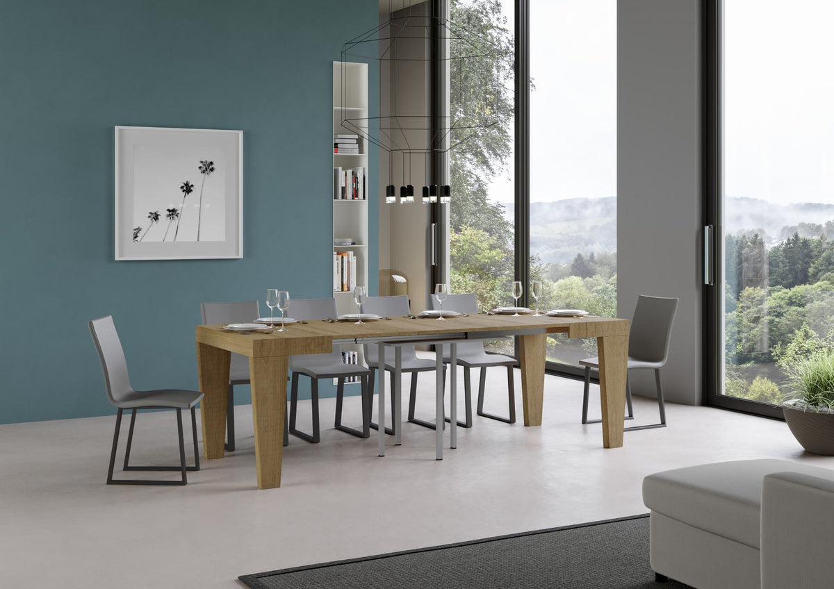 Tavolo allungabile 90x90/246 cm Scorzè Quercia Natura