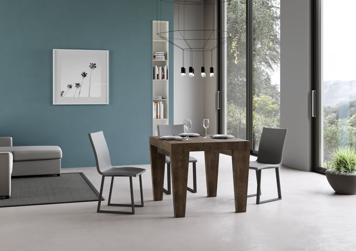Tavolo allungabile 90x90/246 cm Scorzè Noce