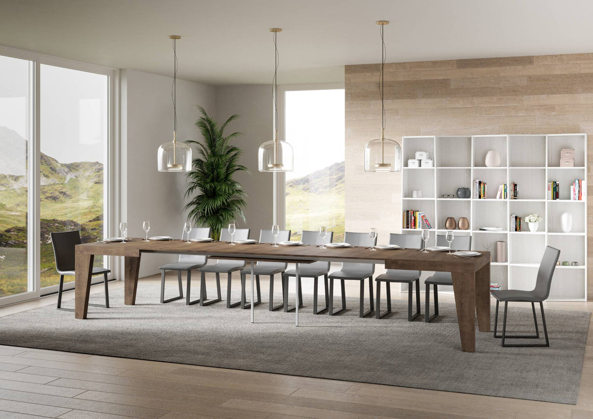 Tavolo allungabile 90x130/390 cm Salzano Noce