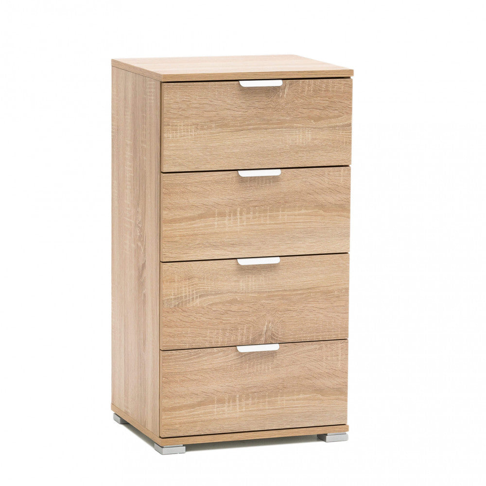 MOBILETTO ASTER 4 CASSETTI NATURALE. Dimensioni: cm 45 x 38 x 85 h.
