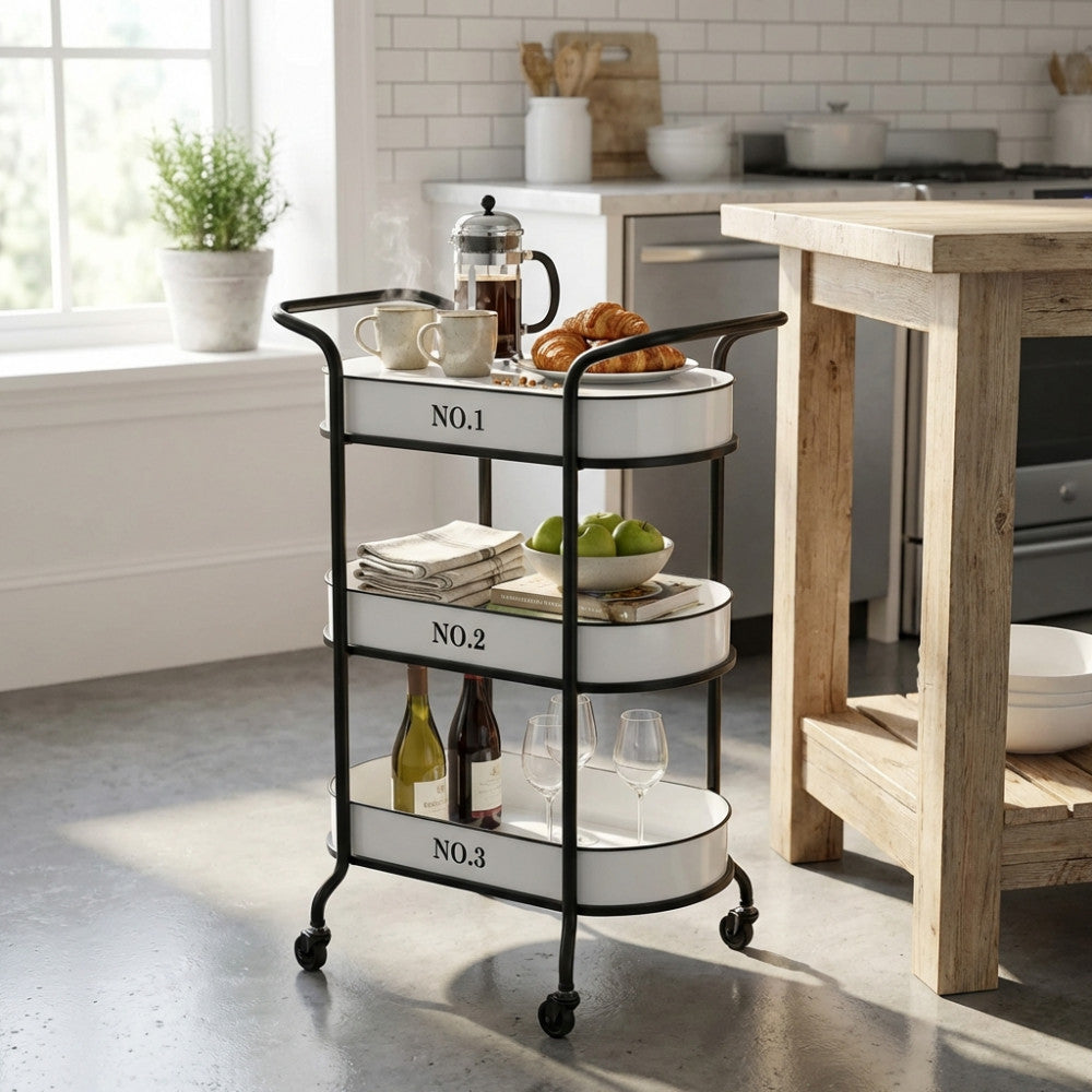 MOBILE CHILE. Mobile in ferro e legno con 3 ripiani Dimensioni: cm 52 x 44 x 82 h.