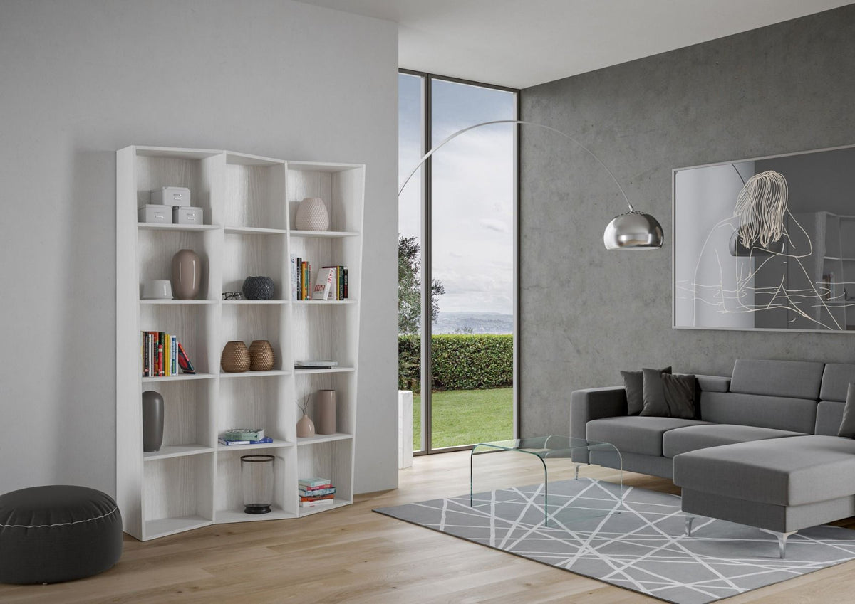 Libreria Cerea 3 elementi Bianco Frassino