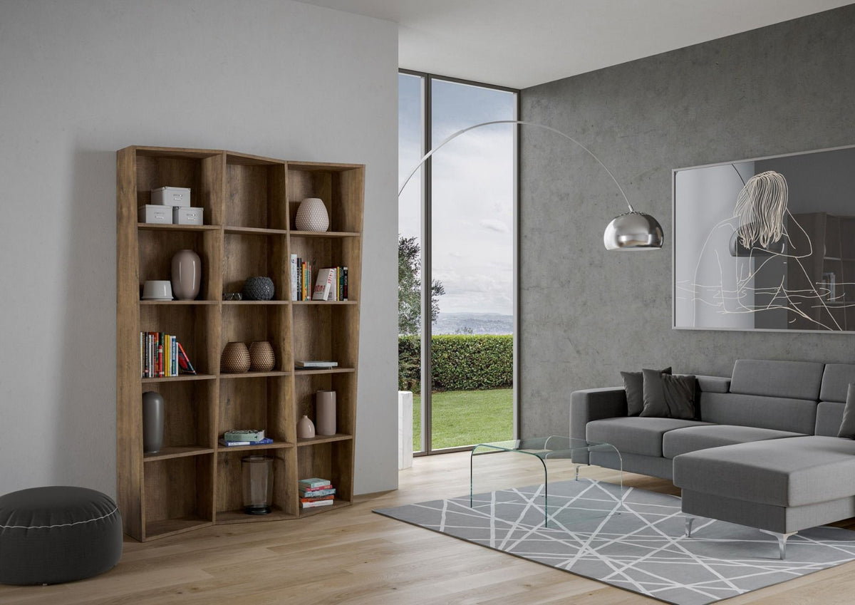 Libreria Cerea 3 elementi Noce
