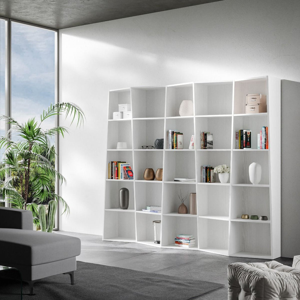 Libreria Cerea 5 elementi Bianco Frassino