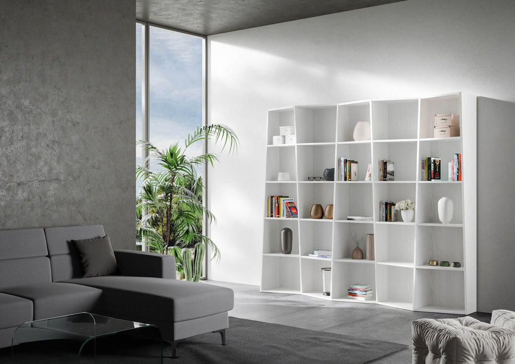 Libreria Cerea 5 elementi Bianco Frassino