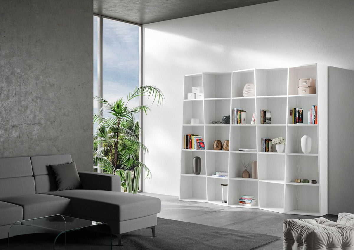 Libreria Cerea 5 elementi Bianco Frassino