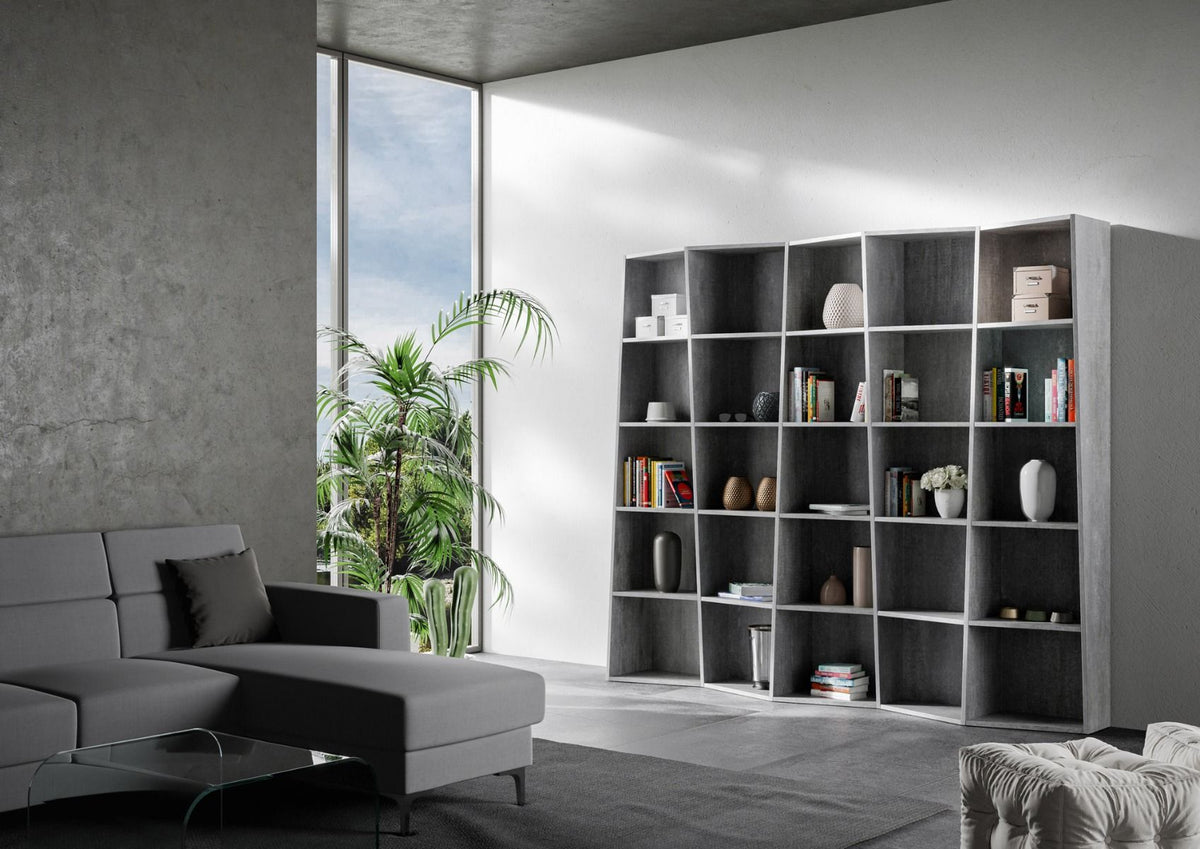 Libreria Cerea 5 elementi Cemento
