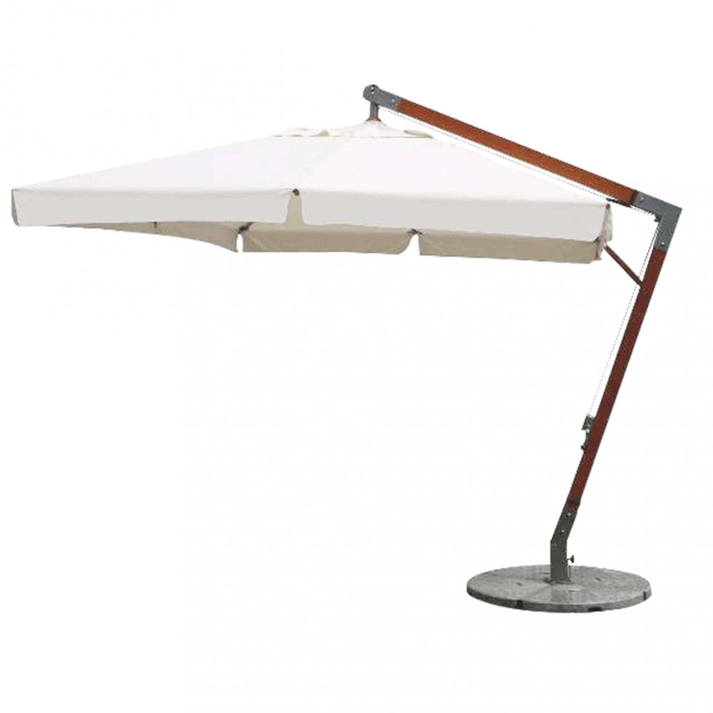 OMBRELLONE VENERE P/L 3 X 4. Telo in poliestere BEIGE 270 gr con mantovana palo in legno 93 x 93 mm (2 pezzi) 8 stecche in legno 20 x 35 mm Dimensioni: m 3 x 4- rotante 360. Arredo Giardino
