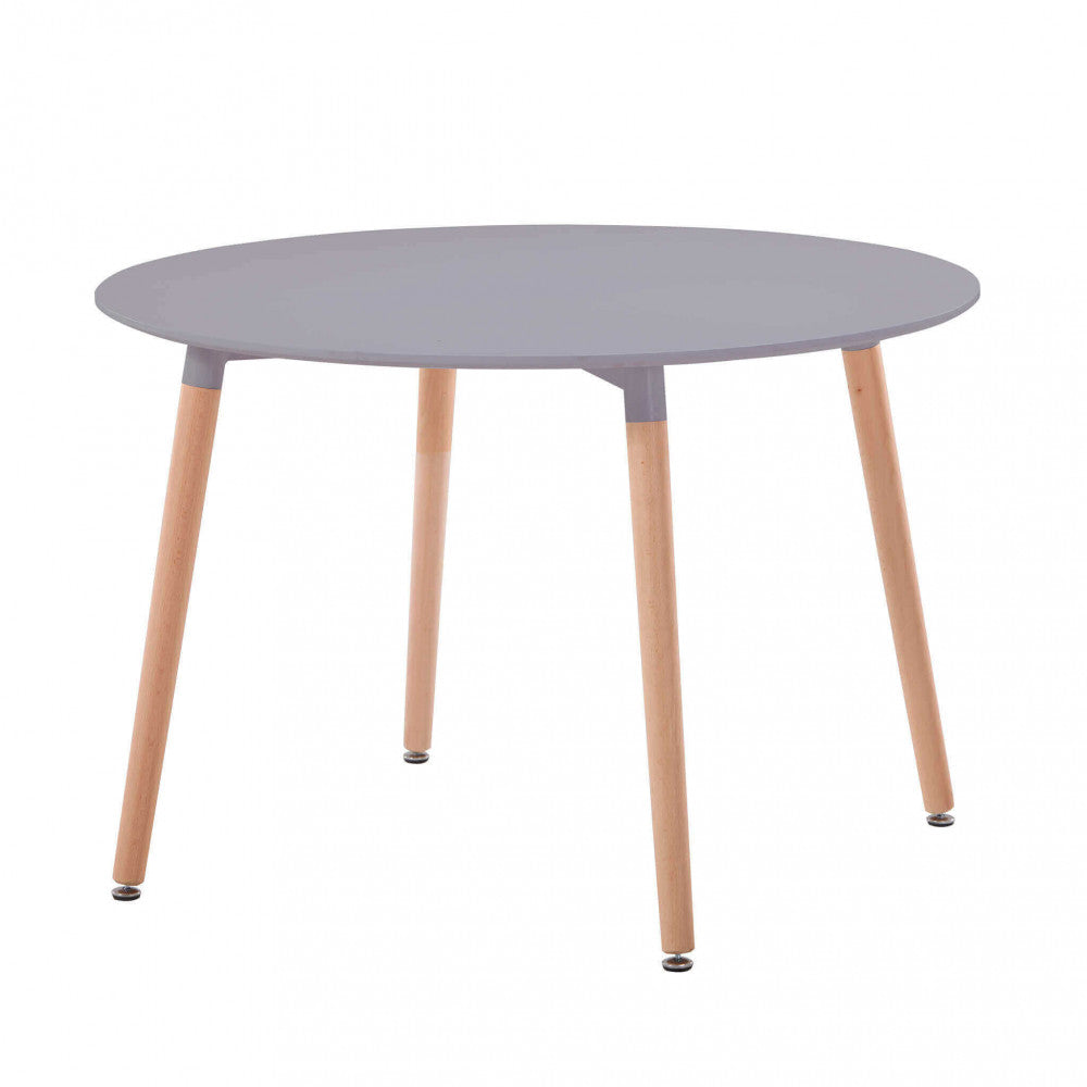 TAVOLO LIONE ò 120 GRIGIO. Piano in ABS colore grigio, gambe in legno Dimensioni: cm ò 120 x 75 h. Arredo Giardino