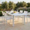 TAVOLO CUBA ALLUNGABILE 150/210 X 90. Struttura in alluminio verniciato BIANCO o TAUPE o TORTORA o ANTRACITE Dimensioni: cm 150/210 x 90 x 75 h. Arredo Giardino