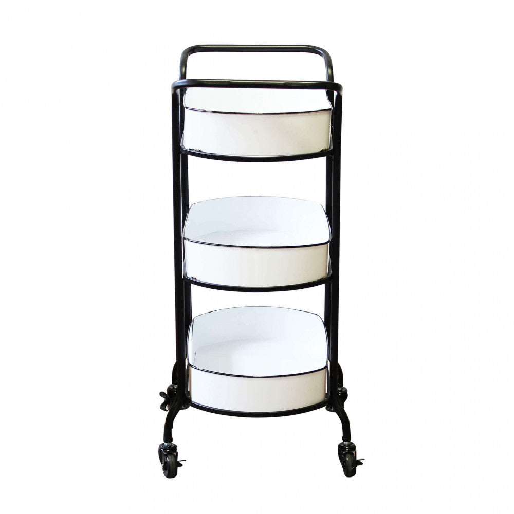 MOBILE CHILE. Mobile in ferro e legno con 3 ripiani Dimensioni: cm 52 x 44 x 82 h.