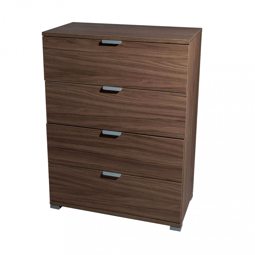 CASSETTIERA SAMOA 4 CASSETTI TINTA NOCE. Dimensioni: cm 60 x 38 x 85 h.