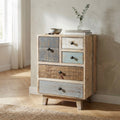 MOBILE WILSON. Mobile con 5 cassetti in legno colorato Dimensioni: cm 45 x 35 x 64 h.