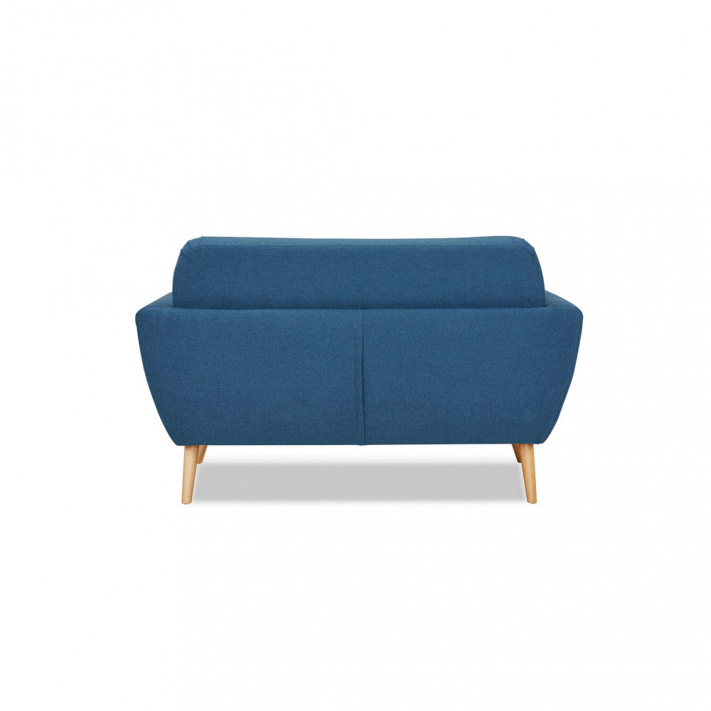 BURTON 2-SEATER SOFA. LIGHT GREY, DARK GREY or BLUE sofa with buttons and polypropylene legs. Dimensions: 147 x 79 x 86 h cm.