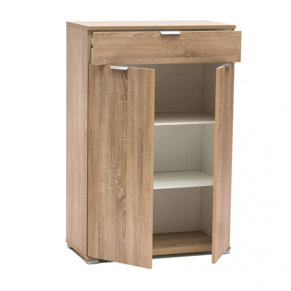 MOBILETTO CLOUD CON 2 ANTA E 1 CASSETTO NATURALE. Dimensioni: cm 75 x 38 x 112 h.