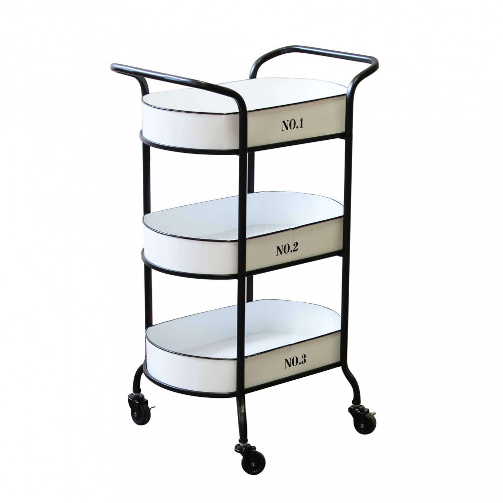 MOBILE CHILE. Mobile in ferro e legno con 3 ripiani Dimensioni: cm 52 x 44 x 82 h.