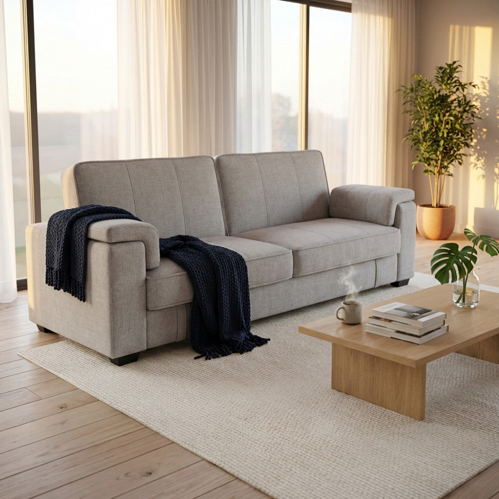 DIVANO LETTO DARELL. Dimensioni: D.228x85x89/DL.228x111x42.