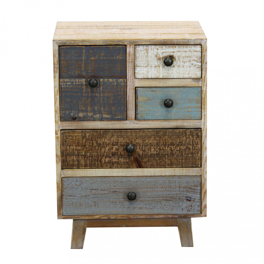 MOBILE WILSON. Mobile con 5 cassetti in legno colorato Dimensioni: cm 45 x 35 x 64 h.