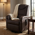 POLTRONA RELAX ELETTRICA RECLINABILE CEDRERA. Poltrona in ecopelle BEIGE o MARRONE Dispone di apertura distensiva reclinabile e alza e abbassa elettrica Dimensioni: cm 72 x 95/182 x 106/145 h.