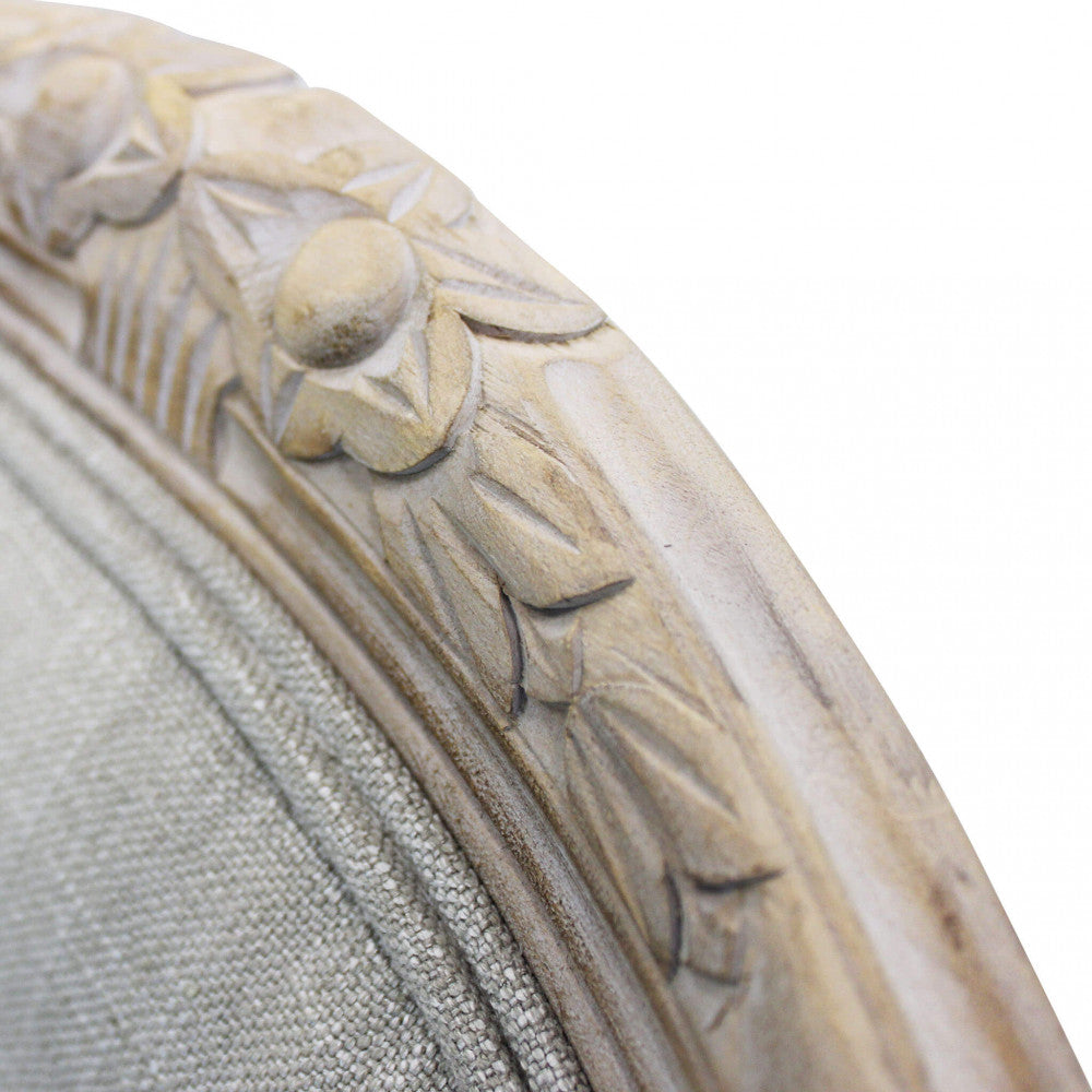 ROMY CHAIR IN GREY FABRIC. Dimensions: 52 x 49 x 90 cm h.