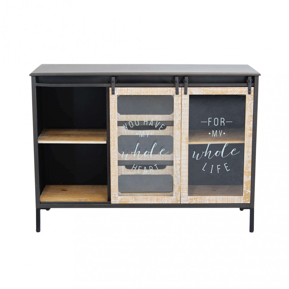 MOBILE IN FERRO FLORENT. Mobile con 2 ante e 3 cassetti Dimensioni: cm 108,5 x 38,5 x 79 h.