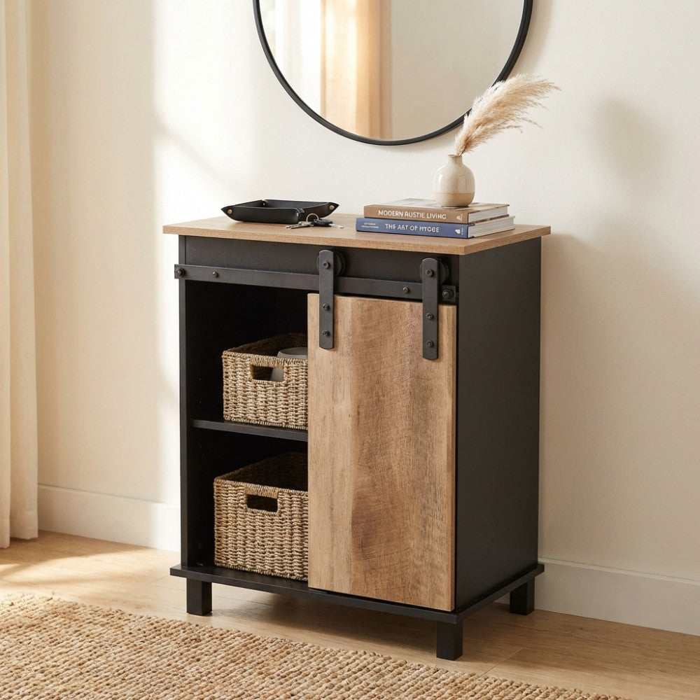 MOBILE IN LEGNO E FERRO XAVIER. Mobile con 1 anta scorrevole in legno Dimensioni: cm 60 x 40 x 78 h.
