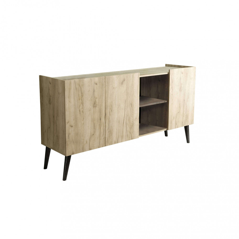 MOBILE FELY 3 ANTE E 2 MENSOLE ROVERE. Dimensioni: cm 160 x 40 x 83 h.