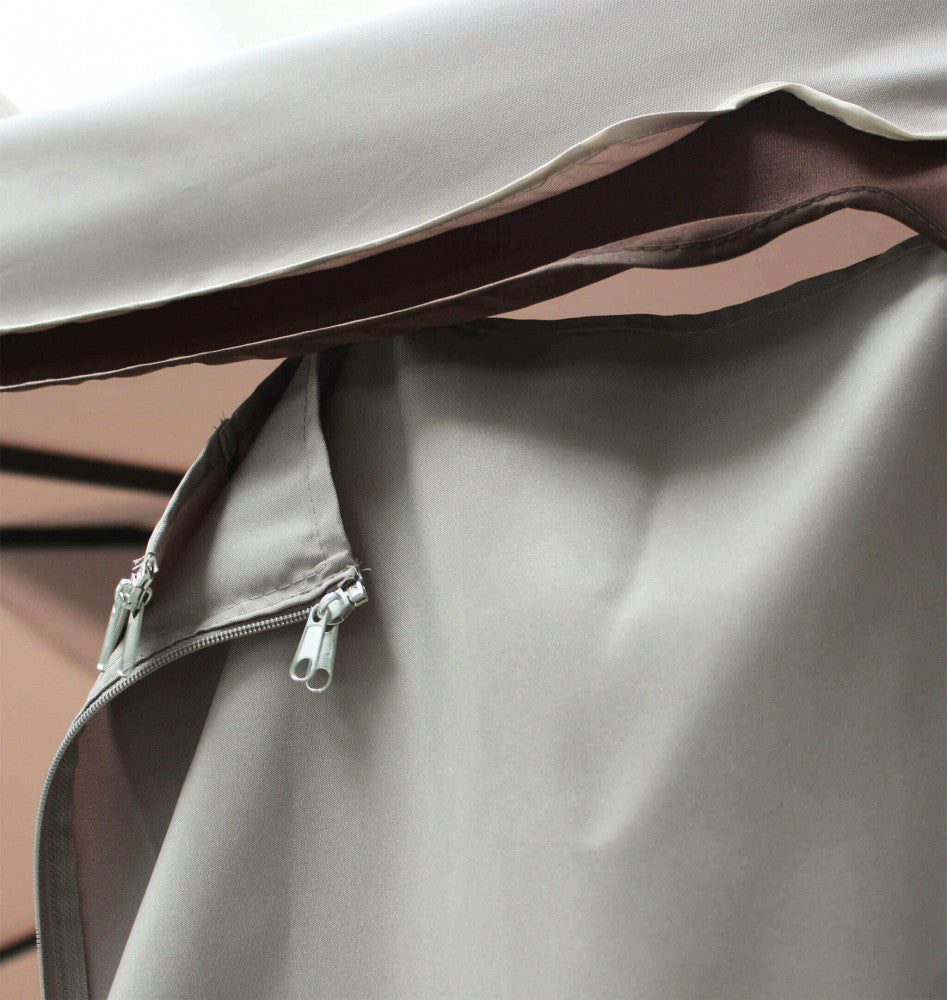 HAVANA GAZEBO 3 X 4. IVORY 180 g polyester fabric and 160 g side panels, BLACK finish aluminium structure, complete with 4 curtains and mosquito nets. Dimensions: 3 x 4 m. Garden furniture